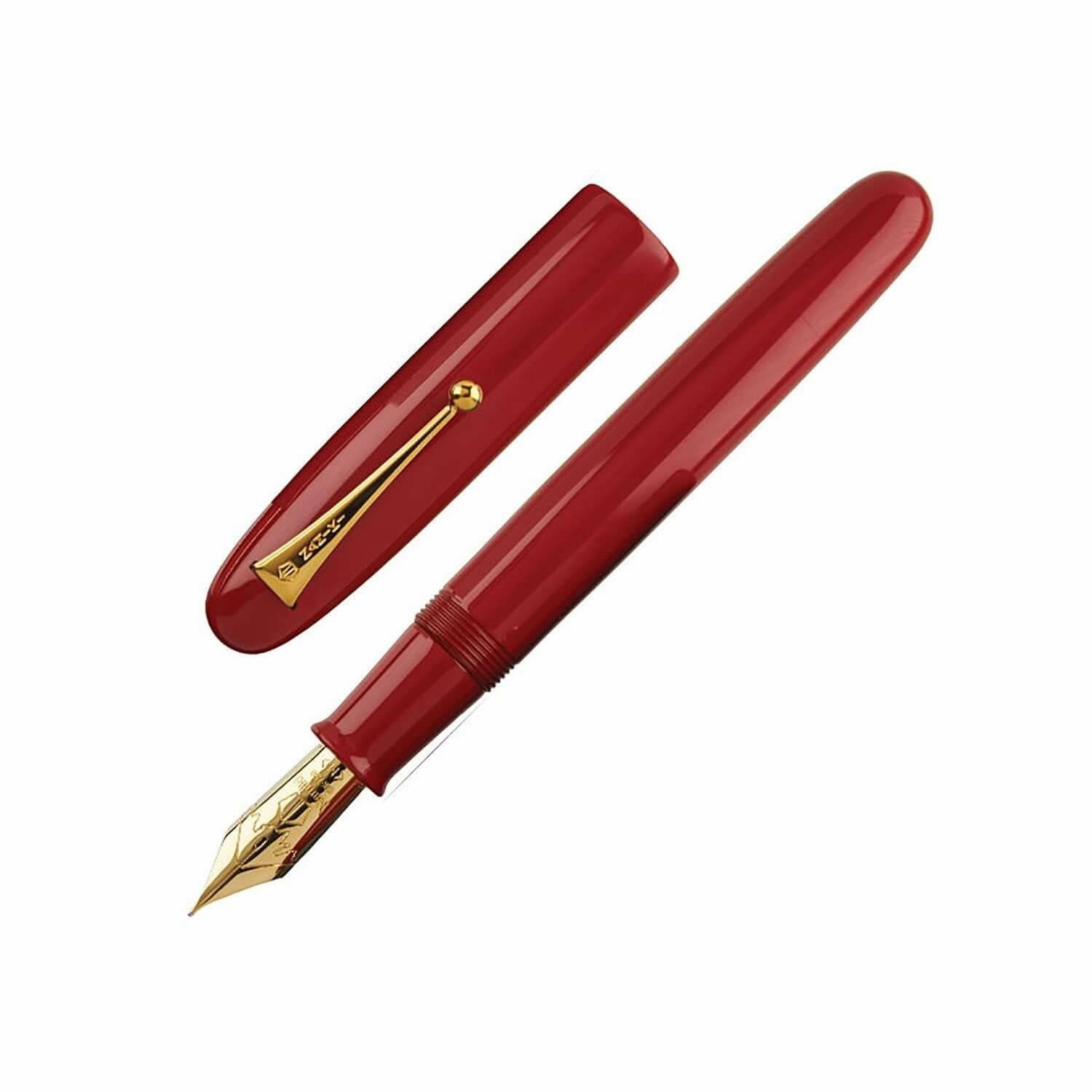 Namiki Urushi No.50 (Emperor Size) Fountain Pen, Vermilion Red – 18K Gold Nib